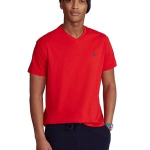 Polo by Ralph Lauren Men's Red V-Neck Shirt